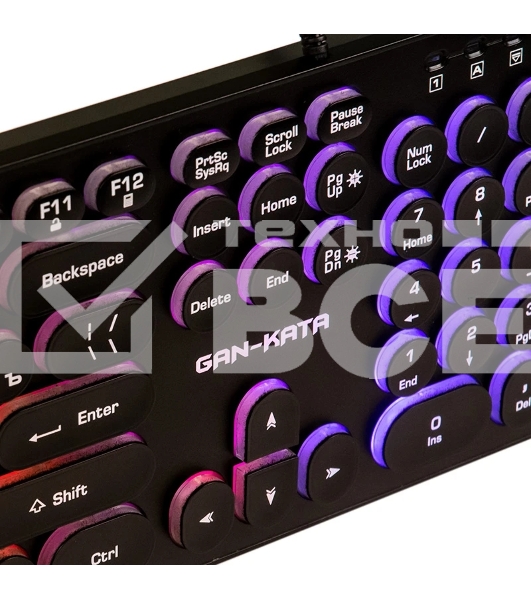 Клавиатура Dialog Gan-Kata KGK-16U BLACK - игровая с RGB-подсветкой, USB, черная