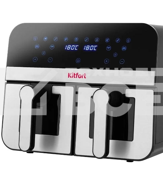 Аэрогриль Kitfort КТ-2273 2400Вт серебристый/черный