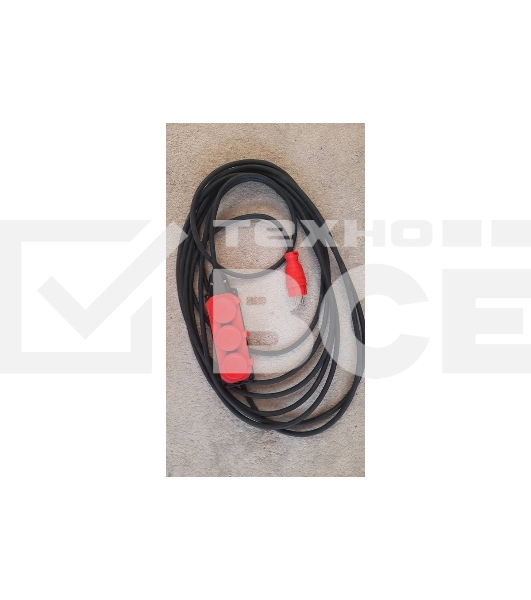 Колодка каучуковая 3-м с заземл. 16А IP44 красн. ЭРА Б0044552