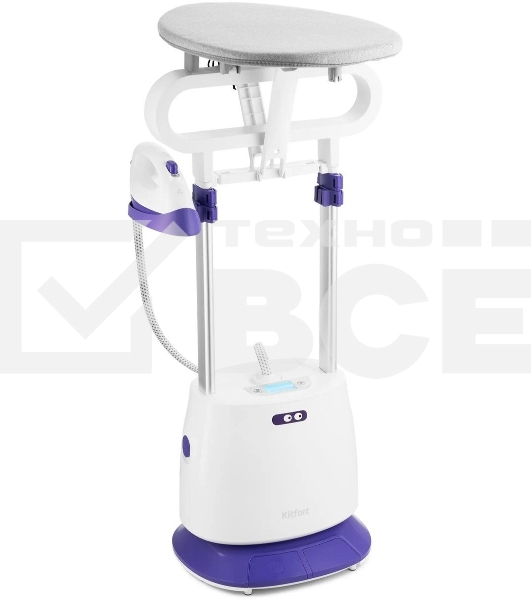 Отпариватель Kitfort КТ-996 белый/фиолетовый, 2300 Вт, 32 г/мин, 1600 мл