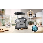 Мясорубка электрическая Bosch MFWS640B черный, 2100 Вт, 3.5 кг/мин, реверс, насадки - 9, фото2