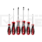 Набор отверток слесарных ЗУБР 'МАСТЕР' 25066, Cr-V сталь, эргономичная двухкомпонентная рукоятка, магнитный наконечник, в коробке, 6 предметов 25066, фото 1