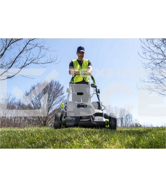 Газонокосилка аккумуляторная GreenWorks GC82LM61S, TwinForce, 82V, 61 см, самоходная, бесщеточная, без АКБ и ЗУ  (2515607)
