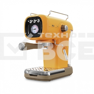 Кофеварка эспрессо BQ CM2004 желтый, исп. кофе - молотый, 0.6 л, 1100 Вт, 20 Бар.