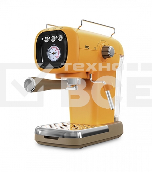Кофеварка эспрессо BQ CM2004 желтый, исп. кофе - молотый, 0.6 л, 1100 Вт, 20 Бар.