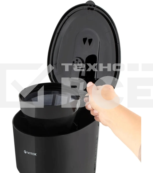 Кофеварка капельная Vitek VT-1528 BK черный, исп. кофе - молотый, 1.25 л, 750 Вт