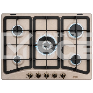 Газовая варочная панель DeLonghi OWF 57 PRO RUS независимая, бежевый