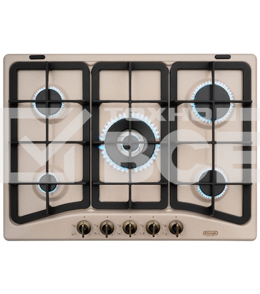 Газовая варочная панель DeLonghi OWF 57 PRO RUS независимая, бежевый