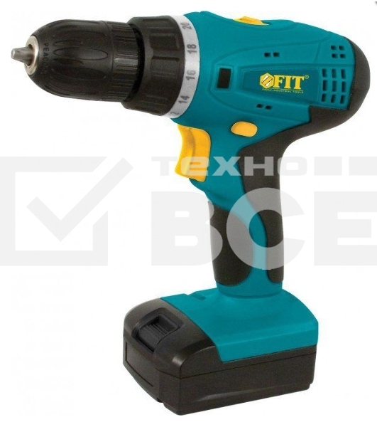 Дрель-шуруповерт Fit CD-14LC 80194, Аккумуляторная, 14,4В, 2 АКБ, Кейс