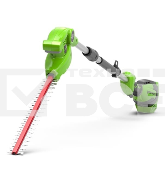 Кусторез штанговый аккумуляторный Greenworks G40PHA, 40V, 51см, без АКБ и ЗУ