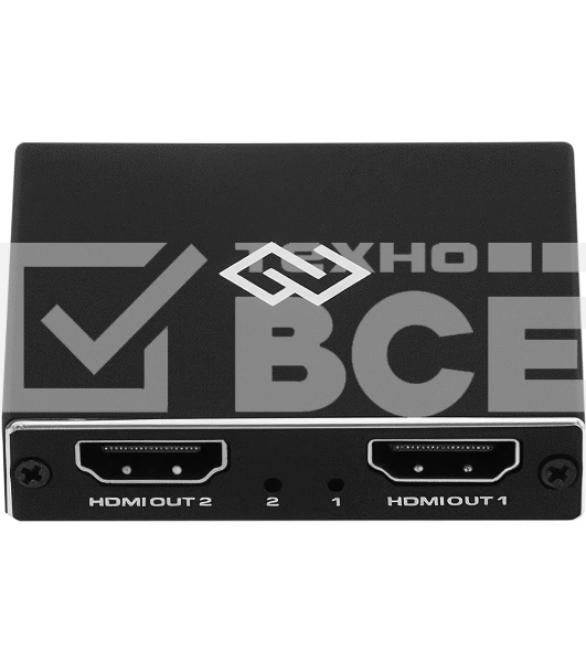 Сплиттер аудио-видео Digma DHSP-v2x2 HDMI (f)/2хHDMI (f) черный