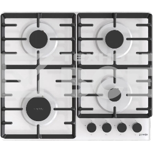 Газовая варочная панель Gorenje GT642SYW, 4 конфорки, закаленное стекло, белый