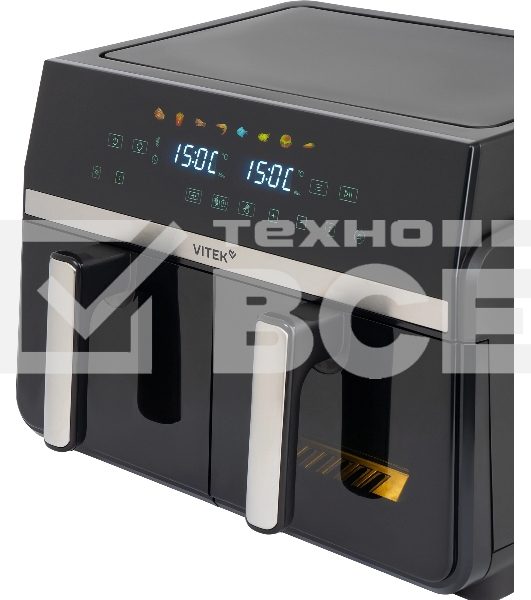 Аэрогриль Vitek VT-AF1001 черный, 2400 Вт, 10 л, сенсор, 8 программ