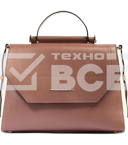 Сумка женская Piquadro Circle BD6777W92/MBE коричневая/бежевая натур.кожа