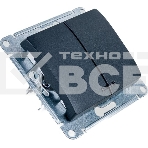 Механизм выключателя 2-кл. СП Glossa 10А IP20 10AX с подсветкой антрацит SchE GSL000753, фото2