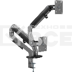 Кронштейн для мониторов Ultramounts UM735BL черный/серый 17'-27' макс.7кг крепление к столешнице поворот и наклон, фото10