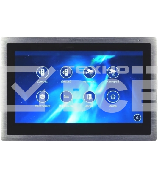 Цветной монитор видеодомофона 10,1' формата AHD(1080P), с сенсорным экраном, детектором движения, функцией фото- и видеозаписи (модель AC-440)