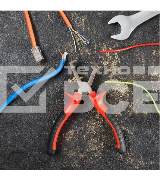 Плоскогубцы для зачистки проводов Rexant 12-4646 160 мм, никелированные, двухкомпонентные рукоятки