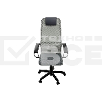 Кресло Метта SU-B-8 светло-серый сиденье светло-серый сетка с подголов. крестов. металл хром, фото8