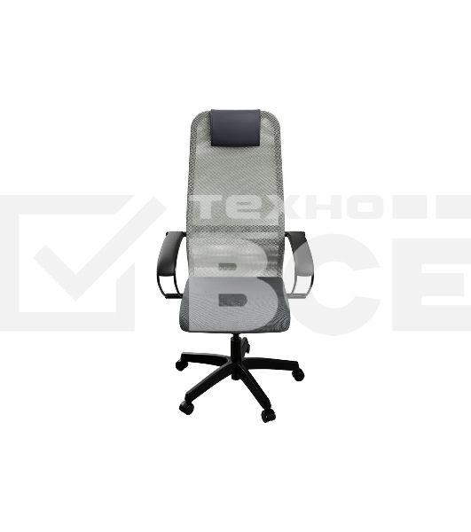 Кресло Метта SU-B-8 светло-серый сиденье светло-серый сетка с подголов. крестов. металл хром