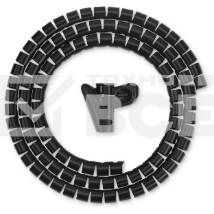 Кабельный органайзер Buro Spiral Hose 15x1500мм черный