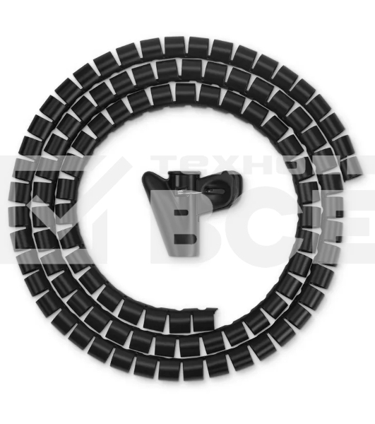 Кабельный органайзер Buro Spiral Hose 15x1500мм черный