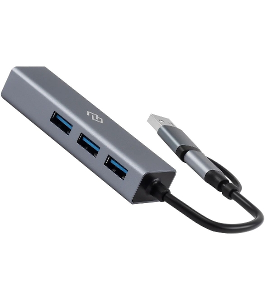 USB-концентратор Digma DHUB-LAN-4port, USB-C + USB-A, USB 3.0+USB 2.0, USB