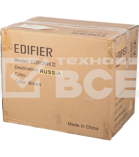 Акустическая система Edifier S1000MKII Brown (2.0,Bluetooth 5.0,ДУ,2x 25 Вт (ВЧ), 2x 35 Вт (СЧ/НЧ)