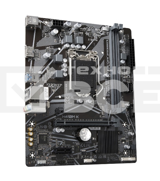 Материнская плата Gigabyte H410M K 2.0, LGA 1200, Intel Q470, 2xDDR4, 2xSATA, 1xM.2, 1xPCIe 3.0 x16, 1xPCIe x1, 1xHDMI, 1x 1Gb LAN, 2xUSB-A 3.2 Gen 1, 4xUSB-A 2.0, 3x3.5 мм, 7.1, mATX