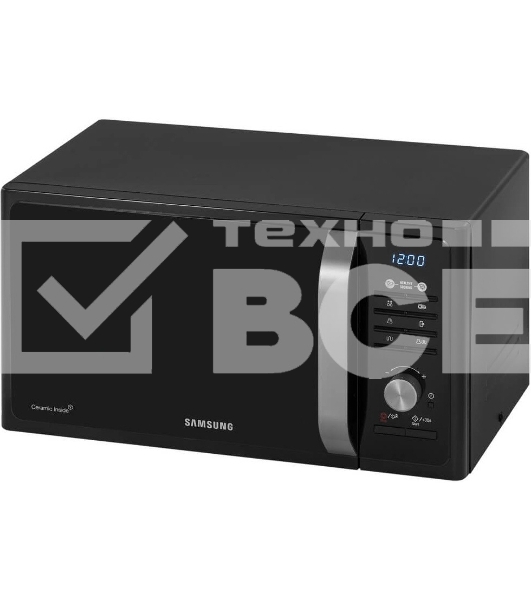 Микроволновая печь Samsung MG23F301TAK/OL чёрный, 23 л, 800 Вт, переключатели - кнопки/ поворотный механизм