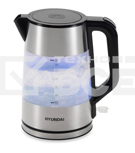 Чайник электрический Hyundai HYK-P4026 2л. 2200Вт черный (корпус: пластик)