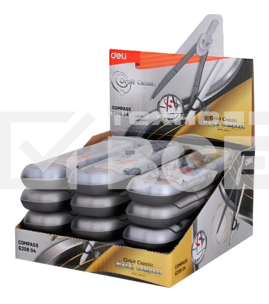 Циркуль Deli EG20804 металл в компл.:карандаш