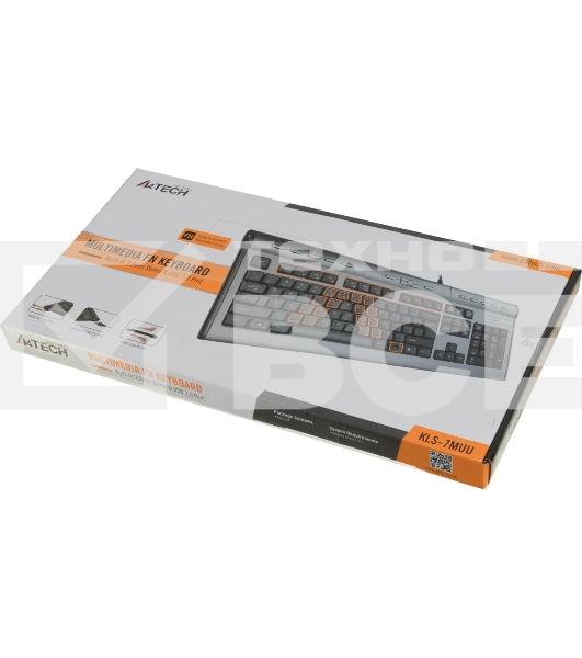 Клавиатура A4Tech KLS-7MUU проводная USB серебристый/черный