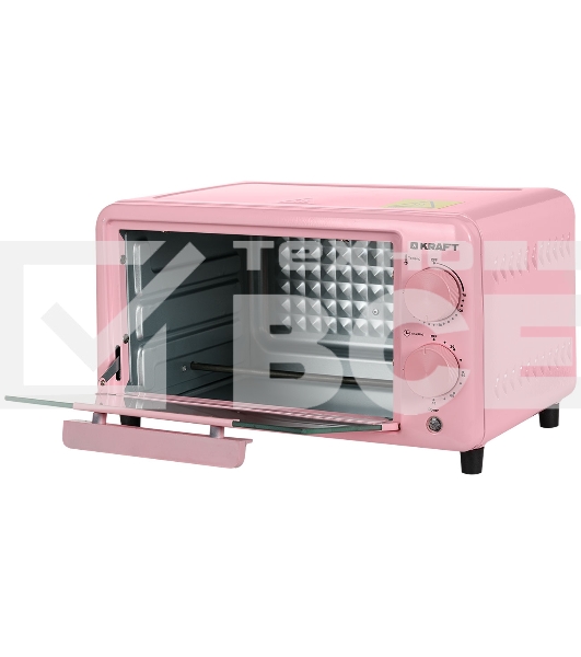 Мини-печь Kraft KFC-MO 90 HP 9 л, 600 Вт, розовый