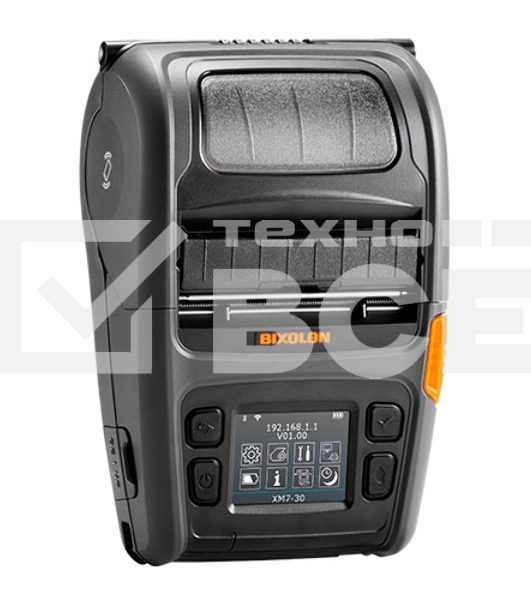 Принтер этикеток мобильный Bixolon XM7-30, 203 dpi, 127 мм/сек, USB, RS-232 (COM порт, Serial), Bluetooth, чёрный