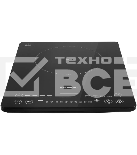 Плита Индукционная Hyundai HYC-0110 черный/серебристый закаленное стекло (настольная)