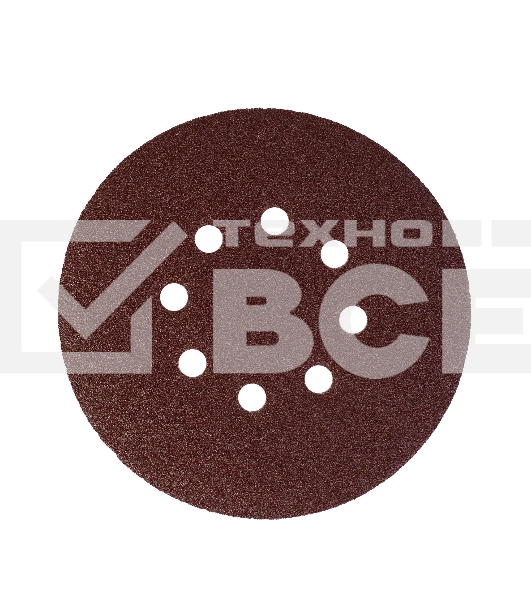 Круг шлифовальный PATRIOT на липучке, 150мм, 8 отверстий, Р60, 5 шт