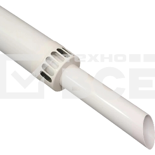 Труба коаксиальная с наконечником d 60-100 мм 1000 мм выступ дымовой трубы 250 мм, антиоблединительное исполнение