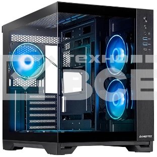 Компьютерный корпус Chieftec Visio черный без БП ATX 2x80мм 4x120мм 2x140мм 1xUSB 2.0 2xUSB 3.0 audio bott PSU