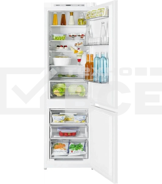 Встраиваемый холодильник Atlant ХМ-4319-101 белый двухкамерный 175/70л морозилка снизу