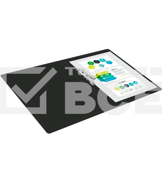 Папка с металлическим зажимом Silwerhof Eco A4, пластик, 0.5мм, черный