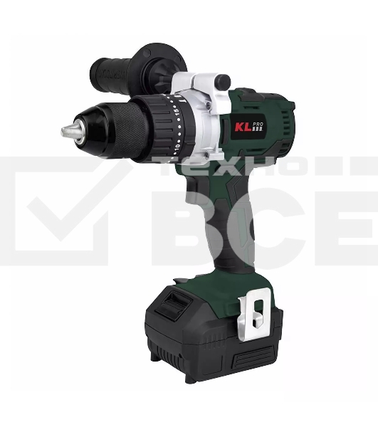 Профессиональный ударный бесщеточный шуруповерт Klpro KLDM18B-50 (18В, Li-ion-2шт, 5.0А·ч, 60Нм, ручка, З/У-4А,в кейсе)