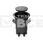 Лючок врезной в стол Wize Pro WRTS-RRSX-B моторизованная крышка с беспроводной QI зарядкой, розетка 220В -1 шт, 4 отверстия keystone для модулей WRTS-RR, черный, фото2