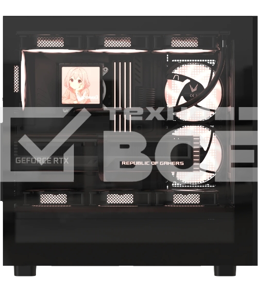 Компьютерный корпус AeroCool / Formula V Line Mana Stone Black AR, ATX, TYPE-C*1, USB2.0*1, USB3.0*1, FRONT 3x120мм ARGB, REAR 1x120мм ARGB