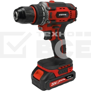 Дрель-шуруповерт Starwind CD20-2.0/2.0S1 40Вт аккум. патрон:быстрозажимной