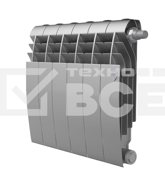 Радиатор Royal Thermo BiLiner 350 Silver Satin VR80 - 6 секц.