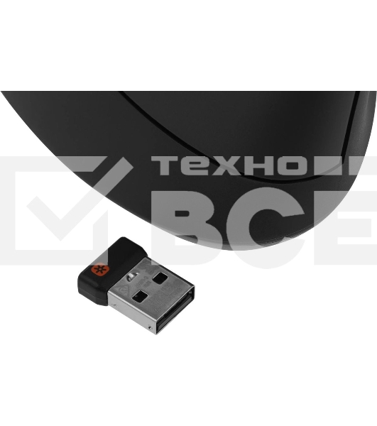 Мышь беспроводная/проводная Logitech MX Vertical графитовый, 4000 dpi, радиоканал, Bluetooth, USB, кнопки - 6