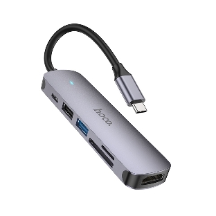 Док-станция Hoco HB28, USB Type-C, USB 3.0/PD100W/SD/TF/USB 2.0/HDMI, USB Type-C