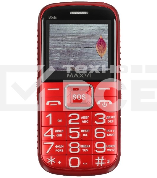 Мобильный телефон Maxvi B5ds красный