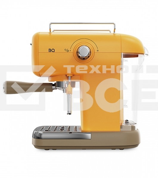 Кофеварка эспрессо BQ CM2004 желтый, исп. кофе - молотый, 0.6 л, 1100 Вт, 20 Бар.